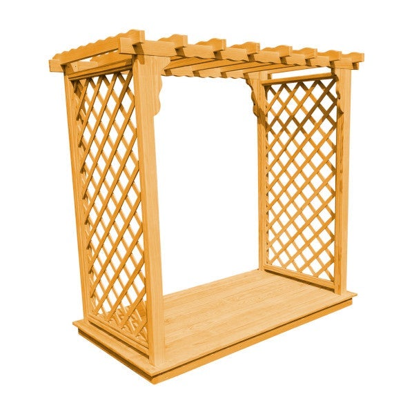 Pressure Treated Yellow Pine Covington Arbor &amp; Deck Porch Swing Stand 6ft / Natural Stain