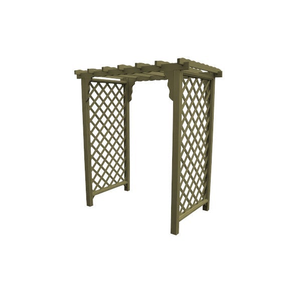 Pressure Treated Yellow Pine Covington Arbor Porch Swing Stand 5ft / Linden Leaf Stain