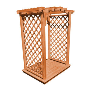 Pressure Treated Yellow Pine Jamesport Arbor & Deck Porch Swing Stand 4ft / Cedar Stain