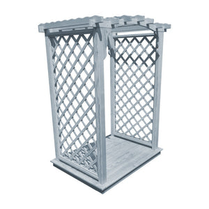 Pressure Treated Yellow Pine Jamesport Arbor & Deck Porch Swing Stand 4ft / Gray Stain