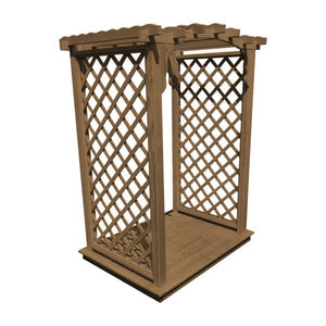 Pressure Treated Yellow Pine Jamesport Arbor & Deck Porch Swing Stand 4ft / Mushroom Stain