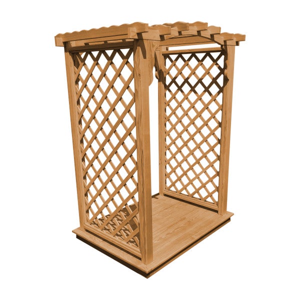 Pressure Treated Yellow Pine Jamesport Arbor &amp; Deck Porch Swing Stand 4ft / Oak Stain