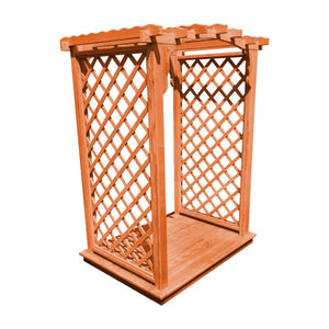 Pressure Treated Yellow Pine Jamesport Arbor & Deck Porch Swing Stand 4ft / Redwood Stain