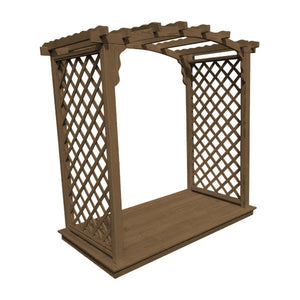 Pressure Treated Yellow Pine Jamesport Arbor & Deck Porch Swing Stand 6ft / Mushroom Stain