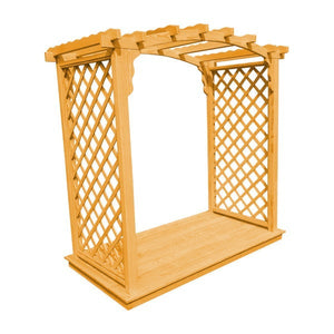 Pressure Treated Yellow Pine Jamesport Arbor & Deck Porch Swing Stand 6ft / Natural Stain