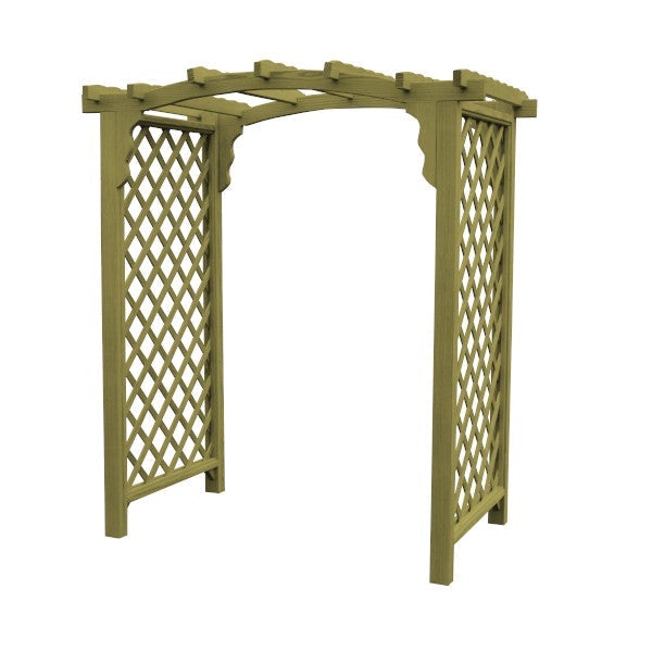 Pressure Treated Yellow Pine Jamesport Arbor Porch Swing Stand 5ft / Linden Leaf Stain
