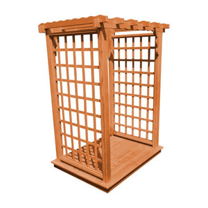 Pressure Treated Yellow Pine Lexington Arbor & Deck Porch Swing Stand 4ft / Cedar Stain