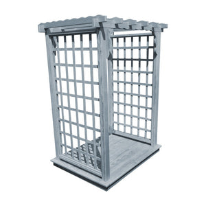 Pressure Treated Yellow Pine Lexington Arbor & Deck Porch Swing Stand 4ft / Gray Stain