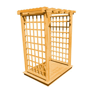 Pressure Treated Yellow Pine Lexington Arbor & Deck Porch Swing Stand 4ft / Natural Stain