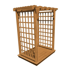 Pressure Treated Yellow Pine Lexington Arbor & Deck Porch Swing Stand 4ft / Oak Stain