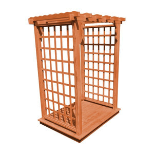 Pressure Treated Yellow Pine Lexington Arbor & Deck Porch Swing Stand 4ft / Redwood Stain