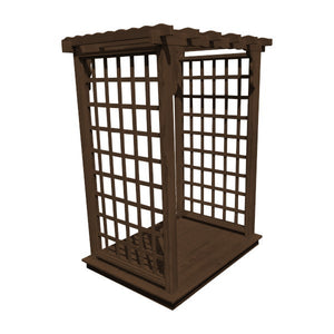 Pressure Treated Yellow Pine Lexington Arbor & Deck Porch Swing Stand 4ft / Walnut Stain