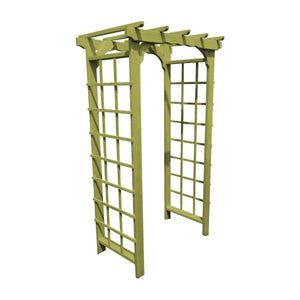 Pressure Treated Yellow Pine Morgan Arbor Porch Swing Stand 3ft / Linden Leaf Stain
