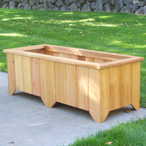 cedar wood box planters Wood Country, Rectangular Cedar Planter, 50 in. Planter