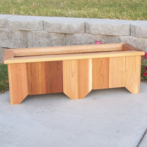 Rectangular Cedar Planter Planters Box 39 in. Planter - Small / Cedar Stain / cedar planters for sale