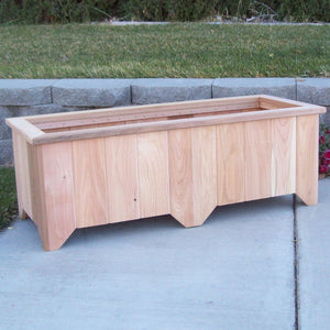 Rectangular Cedar Planter Planters Box 50 in. Planter - Extra Large (Wide, Tall) / Unstained / cedar planters for sale