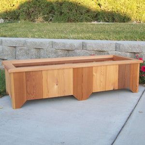 Rectangular Cedar Planter Planters Box 50 in. Planter - Large (Wide, Short) / Cedar Stain / cedar planters for sale