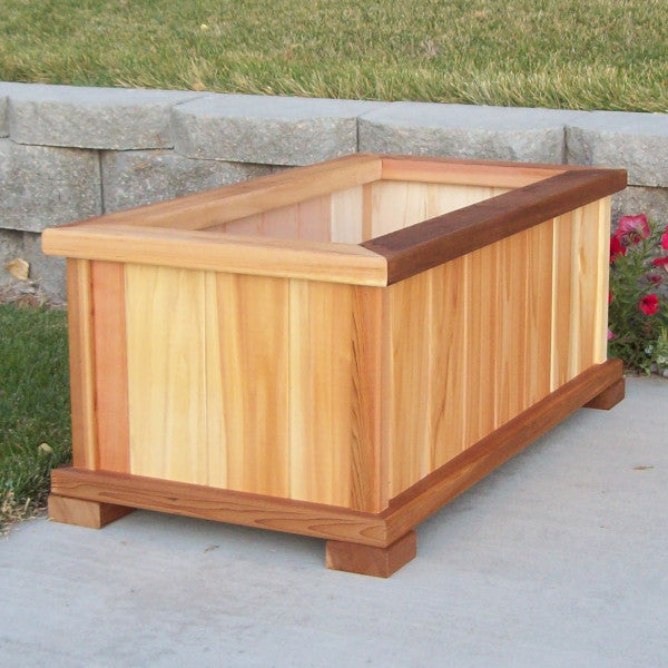 box outdoor planters Wood Country, Rectangular Patio Planter, Large