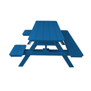 Recycled Plastic ADA Compliant 6' Table w/Attached Benches Table