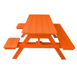 Recycled Plastic ADA Compliant 6' Table w/Attached Benches Table