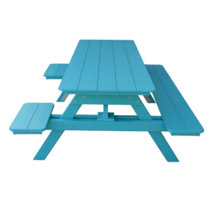 Recycled Plastic ADA Compliant 6' Table w/Attached Benches Table