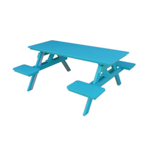 Recycled Plastic ADA Compliant 6' Table w/Attached Benches Table