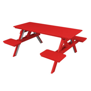 Recycled Plastic ADA Compliant 6' Table w/Attached Benches Table