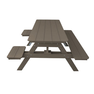 Recycled Plastic ADA Compliant 6' Table w/Attached Benches Table