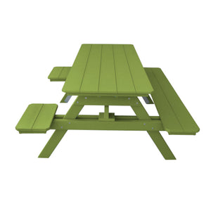Recycled Plastic ADA Compliant 6' Table w/Attached Benches Table