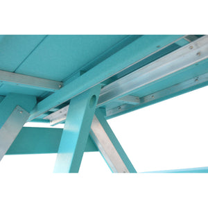 Recycled Plastic ADA Compliant 6' Table w/Attached Benches Table