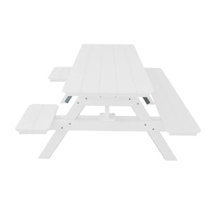 Recycled Plastic ADA Compliant 6' Table w/Attached Benches Table