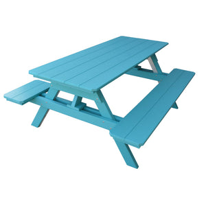 Recycled Plastic ADA Compliant 6' Table w/Attached Benches Table
