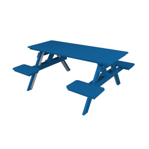 Recycled Plastic ADA Compliant 6' Table w/Attached Benches Table