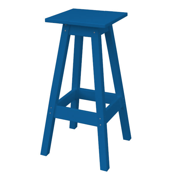 Recycled Plastic Bar Stool Stool Square / Blue