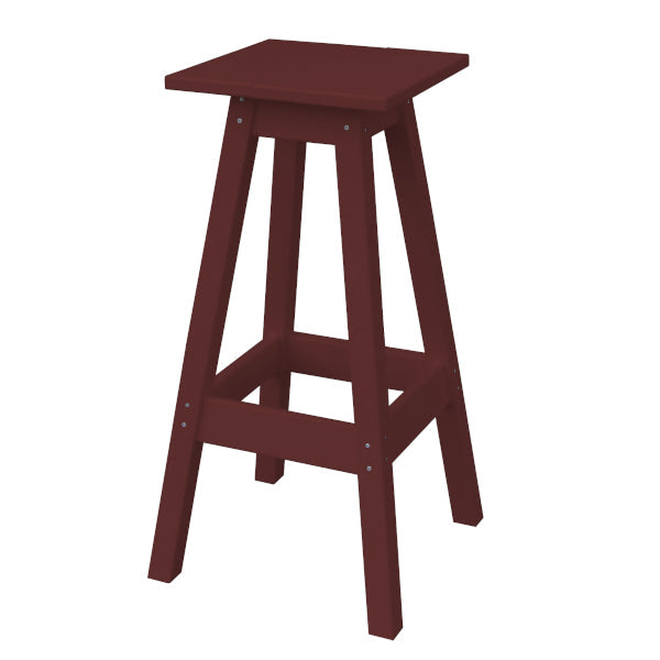 Recycled Plastic Bar Stool Stool Square / Cherrywood