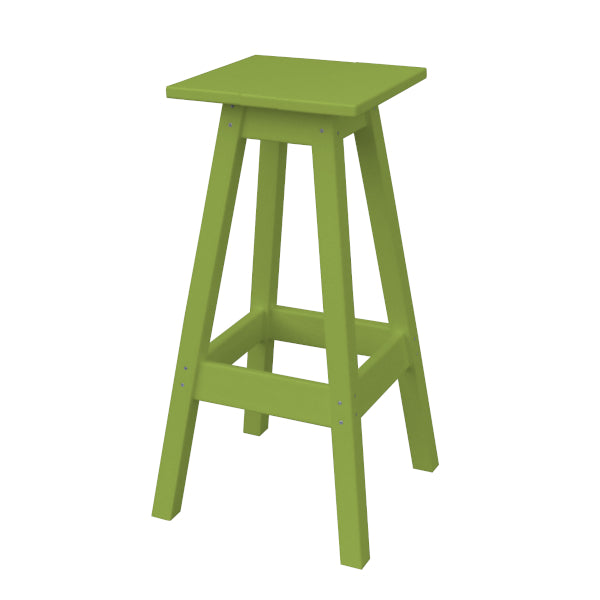 Recycled Plastic Bar Stool Stool Square / Tropical Lime