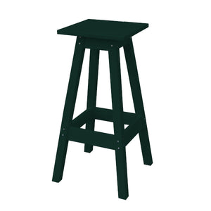 Recycled Plastic Bar Stool Stool Square / Turf Green