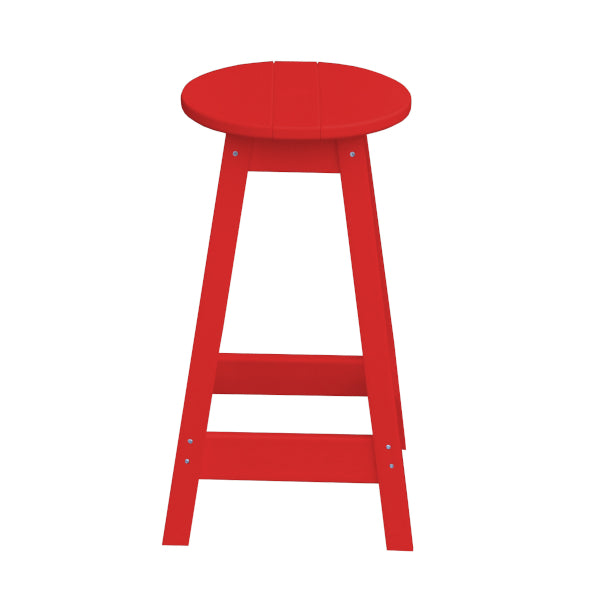 Recycled Plastic Counter Stool Stool Round / Bright Red