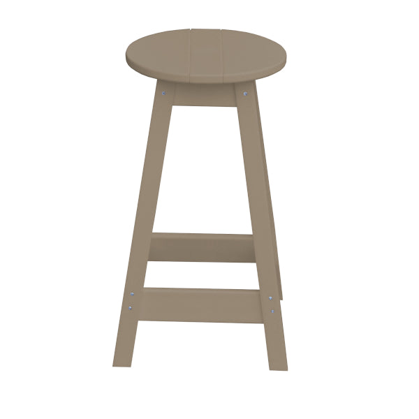 Recycled Plastic Counter Stool Stool Round / Weathered Wood