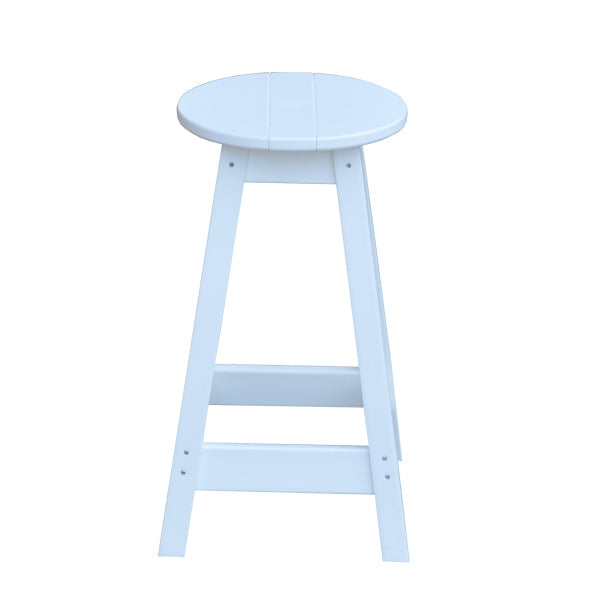 Recycled Plastic Counter Stool Stool Round / White