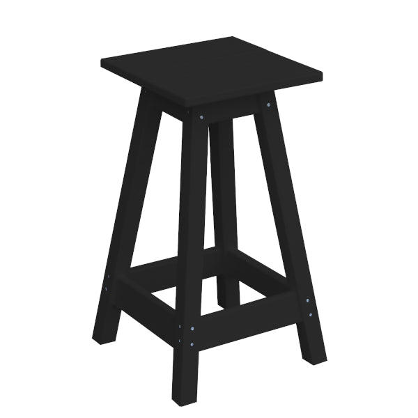 Recycled Plastic Counter Stool Stool Square / Black