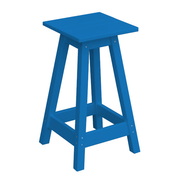 Recycled Plastic Counter Stool Stool Square / Blue