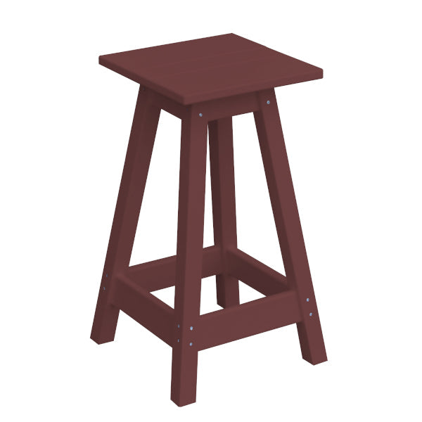 Recycled Plastic Counter Stool Stool Square / Cherrywood