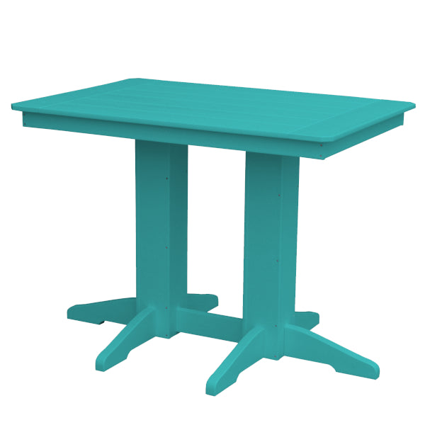 Recycled Plastic Counter Table Counter Table 4ft / Aruba Blue / Without Umbrella Hole