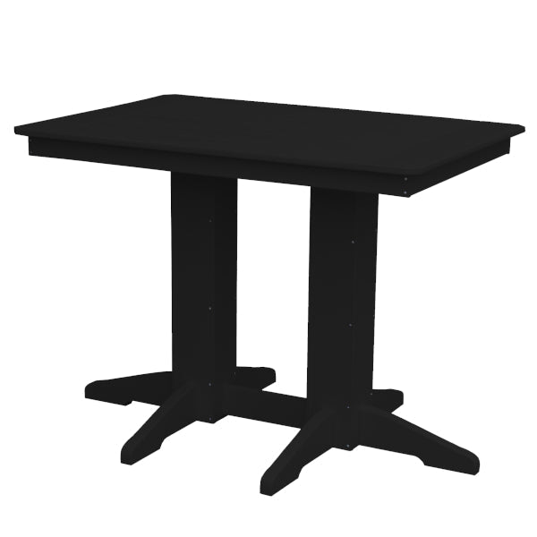 Recycled Plastic Counter Table Counter Table 4ft / Black / Without Umbrella Hole