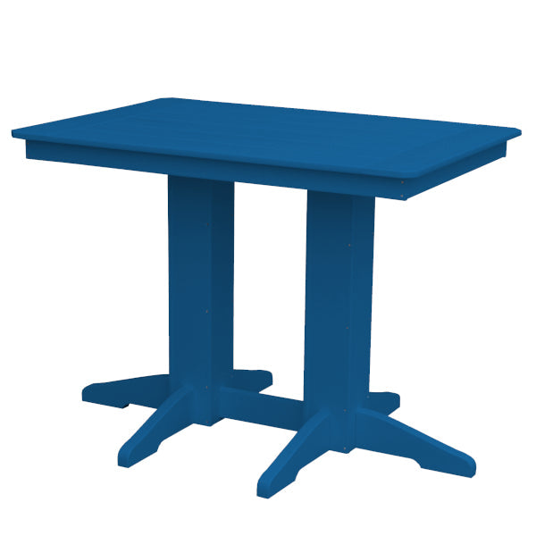 Recycled Plastic Counter Table Counter Table 4ft / Blue / Without Umbrella Hole
