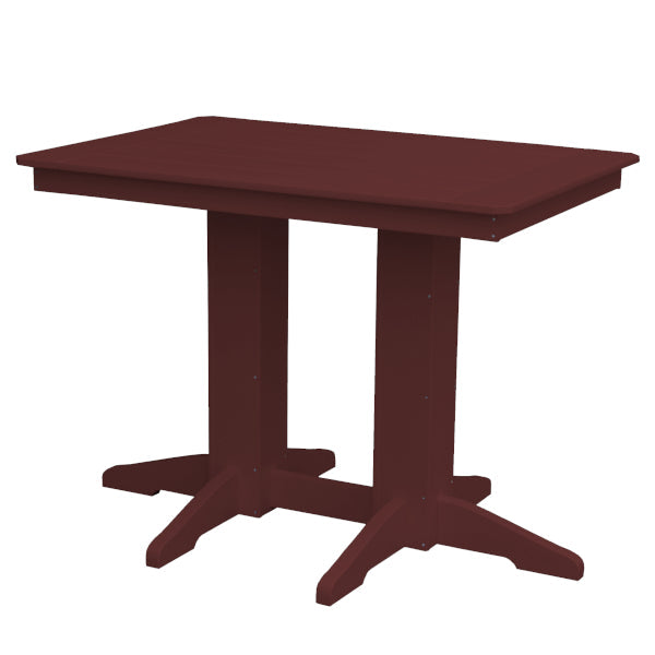 Recycled Plastic Counter Table Counter Table 4ft / Cherrywood / Without Umbrella Hole
