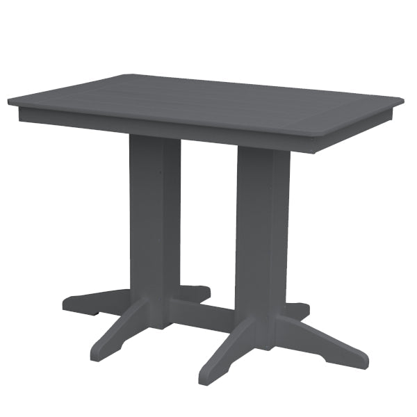 Recycled Plastic Counter Table Counter Table 4ft / Dark Gray / Without Umbrella Hole