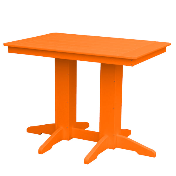 Recycled Plastic Counter Table Counter Table 4ft / Orange / Without Umbrella Hole