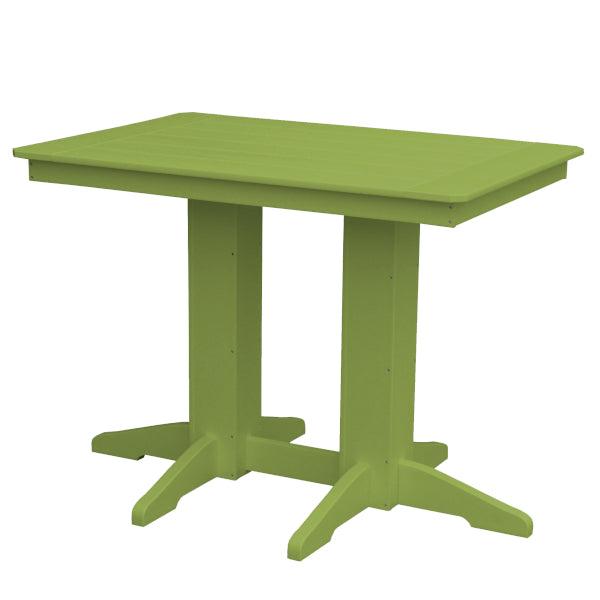Recycled Plastic Counter Table Counter Table 4ft / Tropical Lime / Without Umbrella Hole